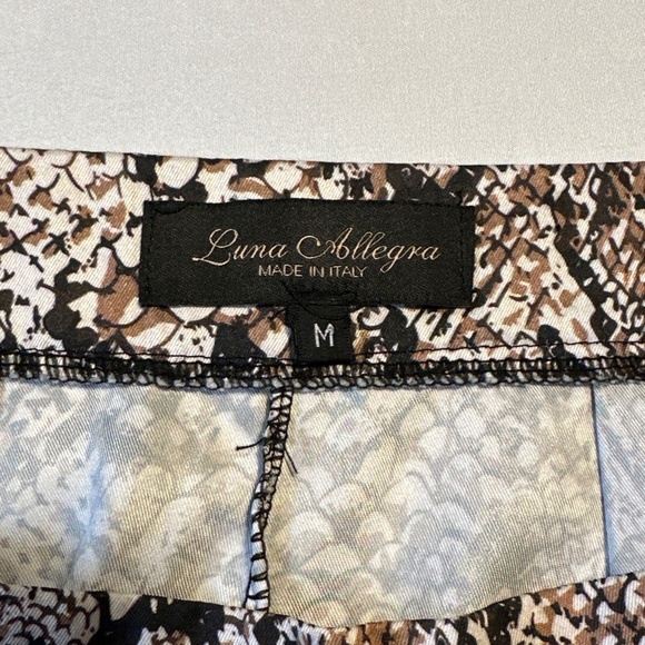Snakeskin Print Palazzo Pants Luna Allegra Women's Medium Made In Italy Resort - Picture 2 of 8